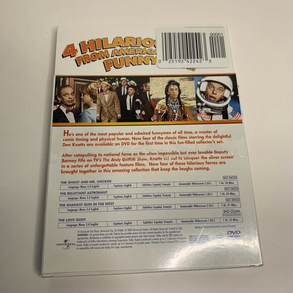 Don Knotts Reluctant Hero Pack 4 Movies DVD Set - Picture 2 of 3